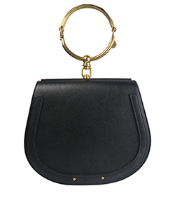 Nile Bracelet Bag, Leather/Suede, Black, M, DB, 01-18-70-656, 3